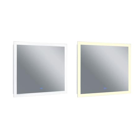 Cwi Lighting Abigail Rectangle Matte White LED 40 in. Mirror 1233W40-36